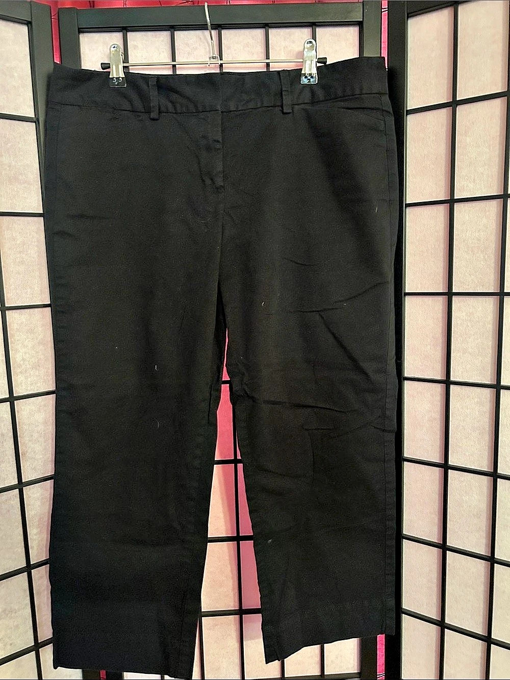 LOFT Marisa Pants Marisa Straight Leg Pants Black Size 12